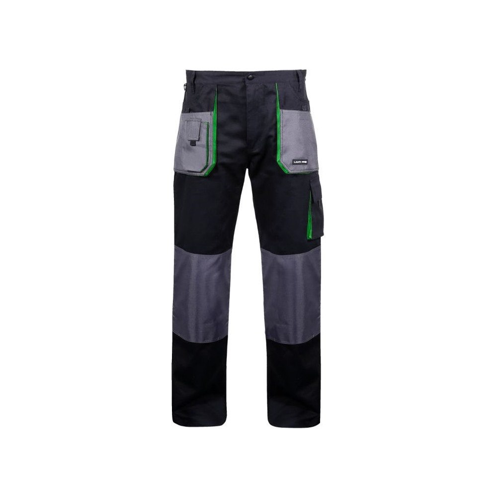 LAHTIPRO Lahti Pro arbetsbyxor i bomull svart-grön storlek XL (L40506...