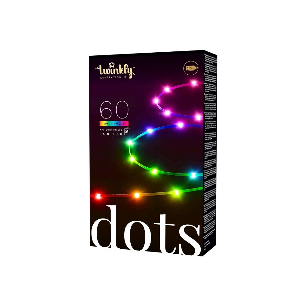 Ledworks Twinkly Dots TWD060STP-B - stränglampor - LED - 6 W - 16 miljoner färger - svart