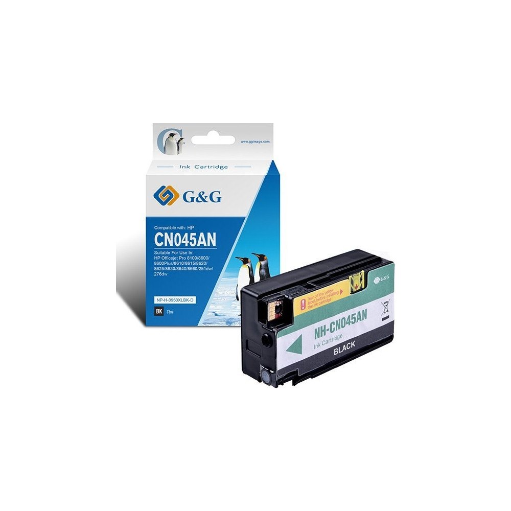 Usorteret G&ampG bläck kompatibelt med CN045AE, NP-H-0950XLBK, svart,...