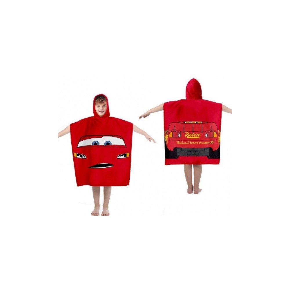 MCU Disney Cars Poncho badhandduk med huva