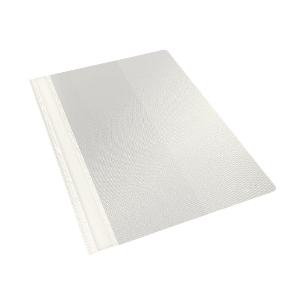 ESSELTE Esselte - plattstrecksfil - för A4 - kapacitet: 30 ark - genomskinlig vit (paket om 25)