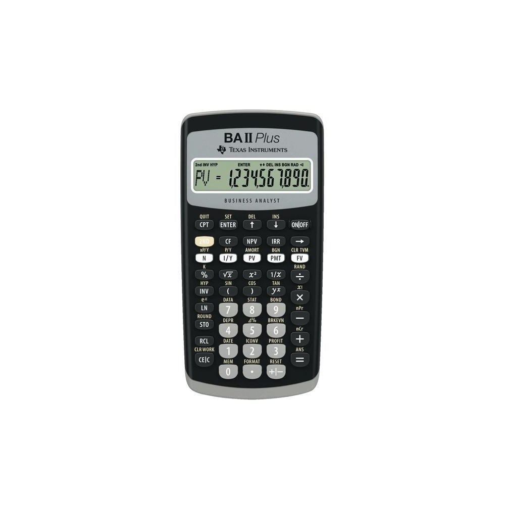TEXAS INSTRUMENTS Texas BA-II Plus ekonomisk miniräknare 10-siffrig batteridri...