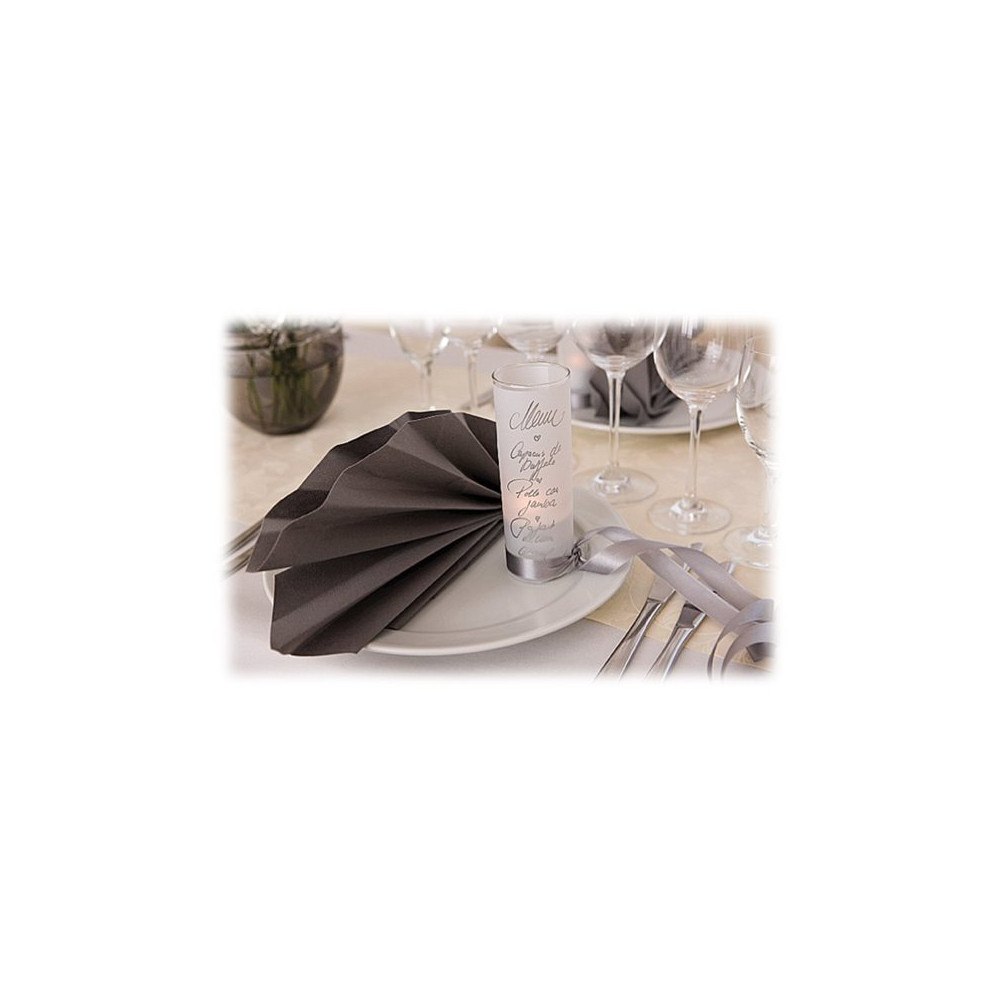 Duni Duni - servett - Unicolor - granitgrå - Storlek 40 x 40 cm - engångsvara (paket om 125)