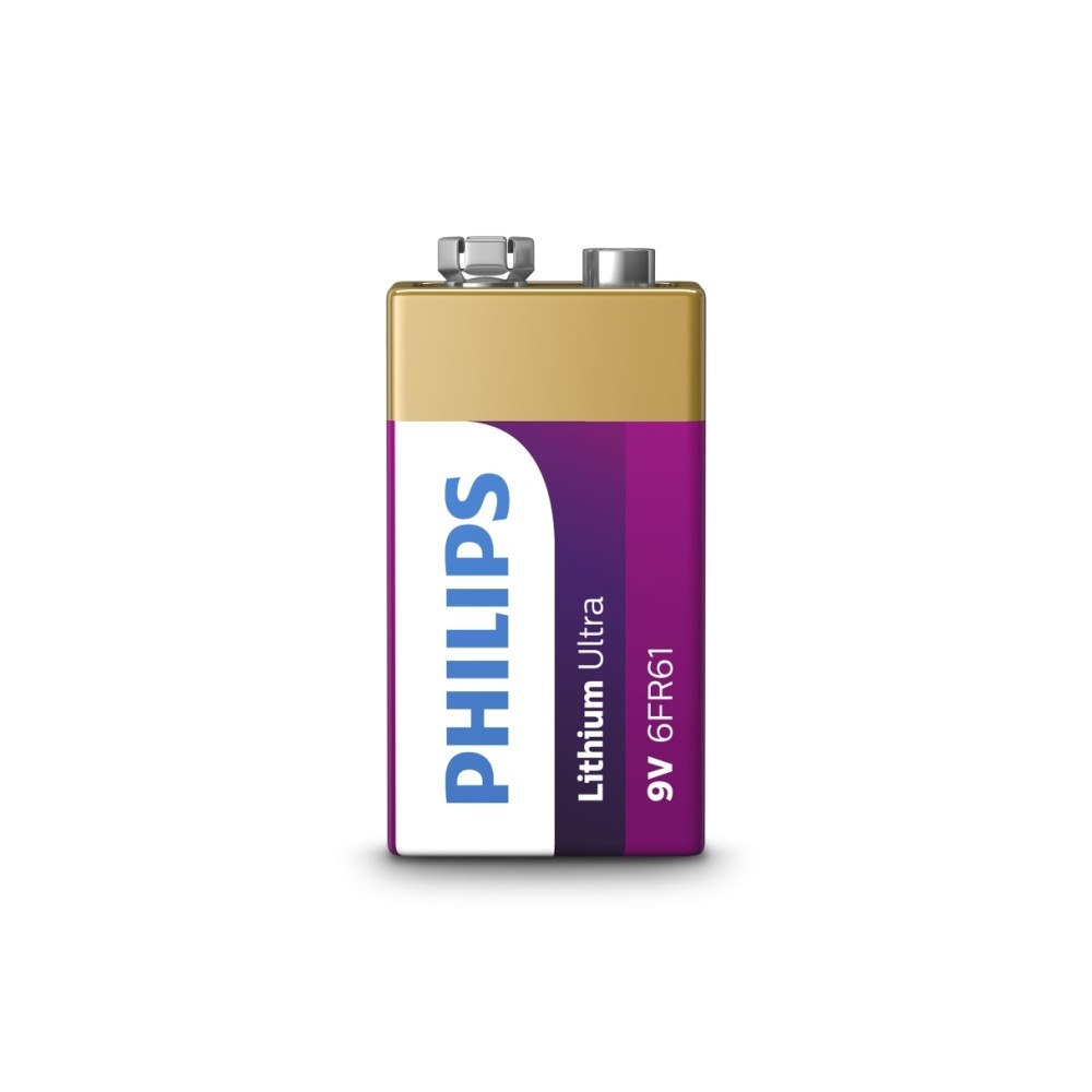 Philips Philips Lithium Ultra Batteri 6FR61LB1A/10, Engångsbatteri,...