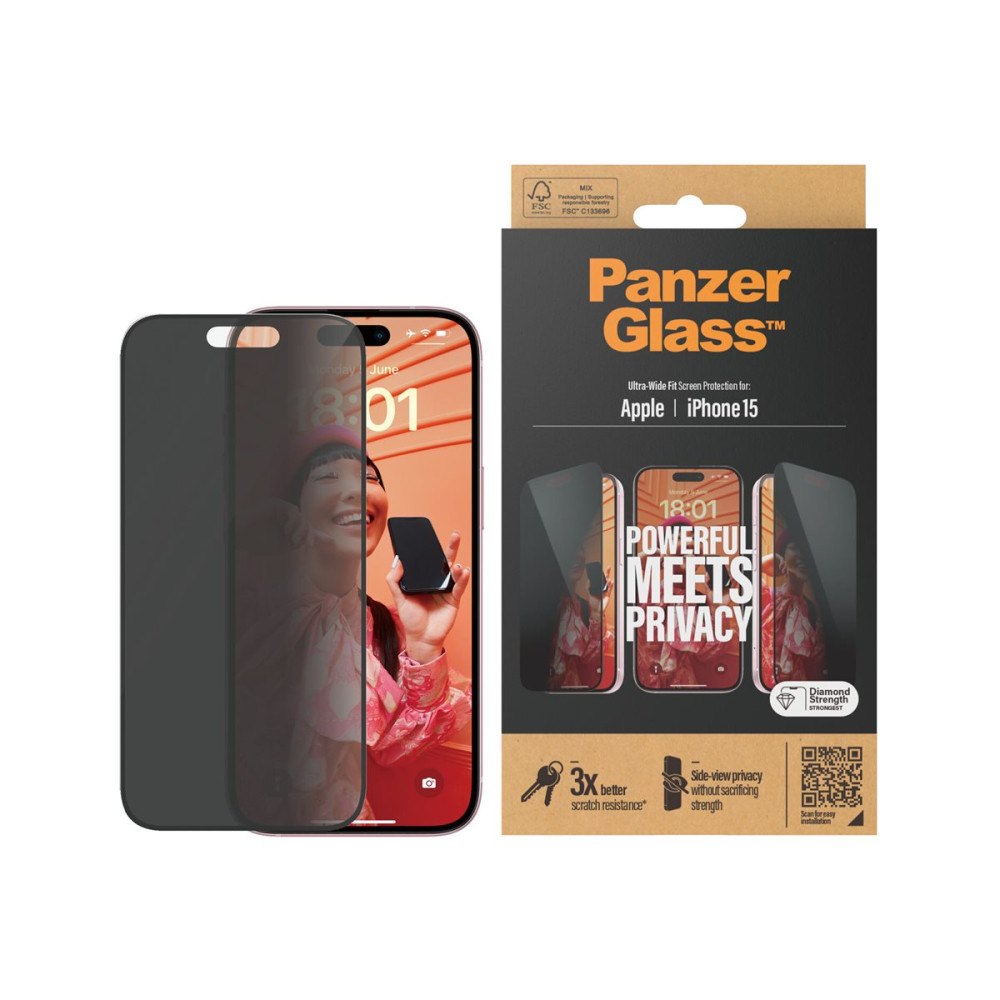 PanzerGlass PanzerGlass - skärmskydd för mobiltelefon - ultrabred passning