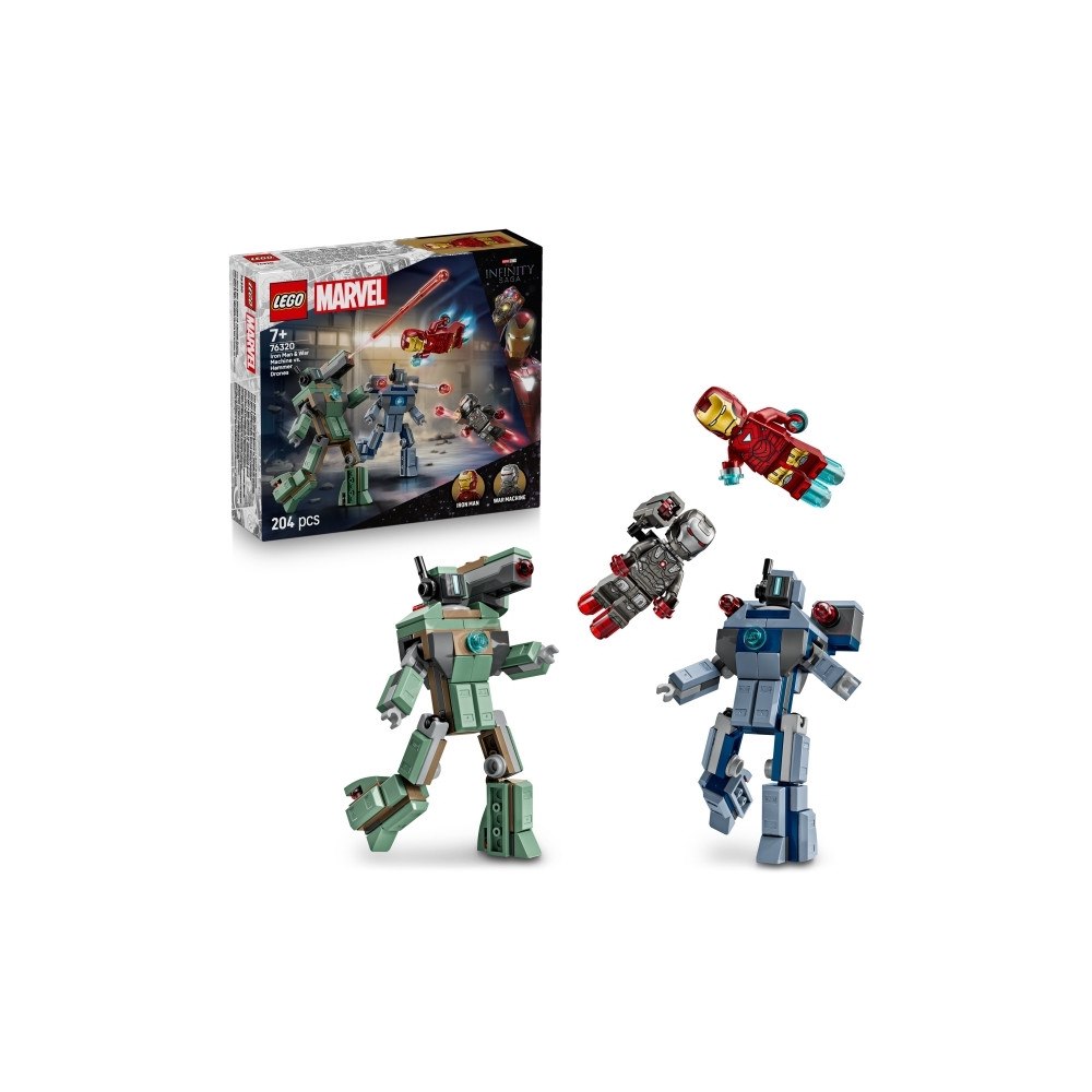LEGO LEGO Marvel 76320 - Iron Man och War Machine mot Hammer Drones - byggsats