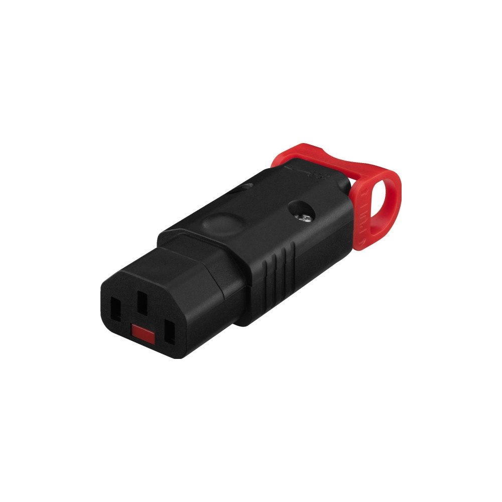Monacor AAC-170J/IEC 3-pole IEC inline jack, IEC LOCK, with earthing...