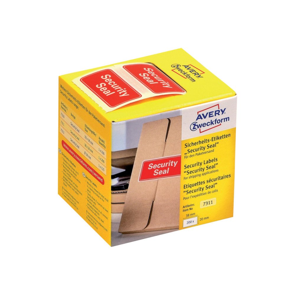 AVERY Avery Zweckform - leveransetikett - 38 x 20 mm - röd - folie - 1 rulle (rullar)