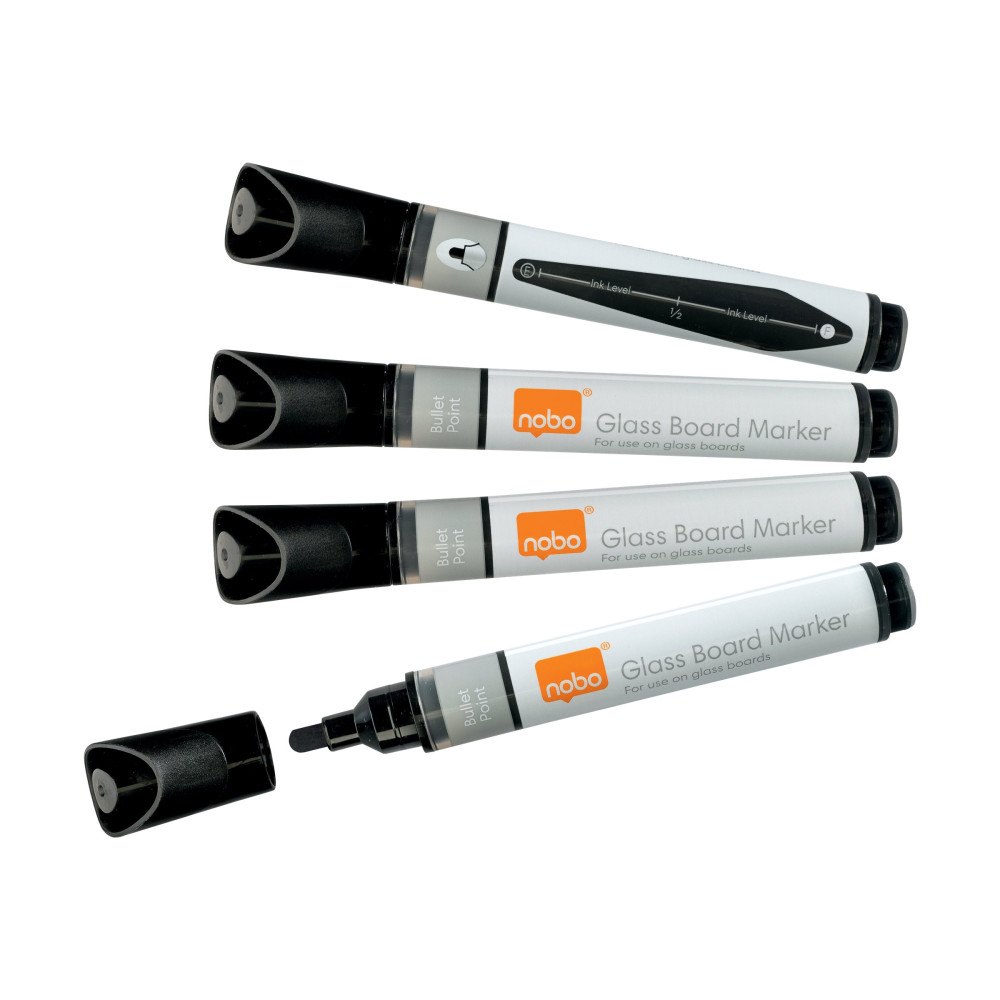 NOBO Nobo - markering - svart (paket om 4)
