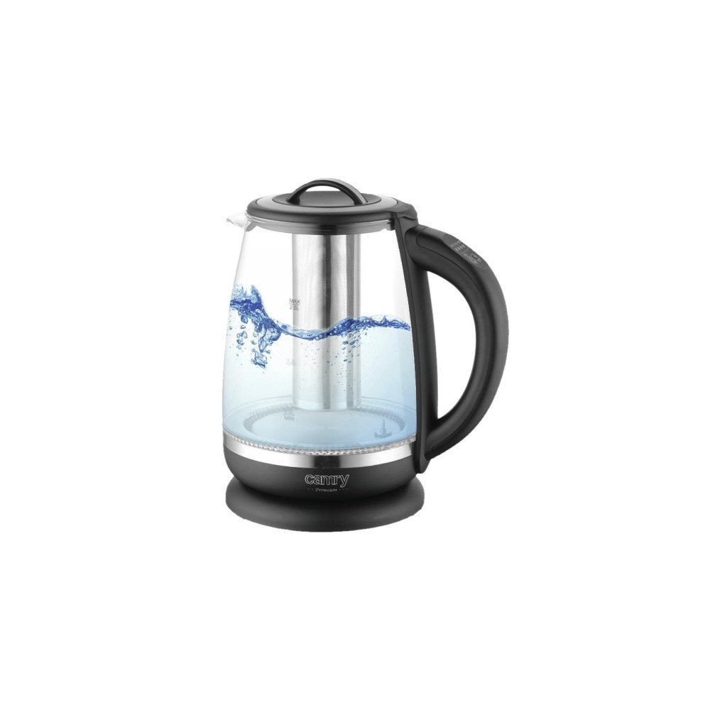 Camry Camry Premium CR 1290, 1,7 l, 2000 W, Svart, Transparent, Va...