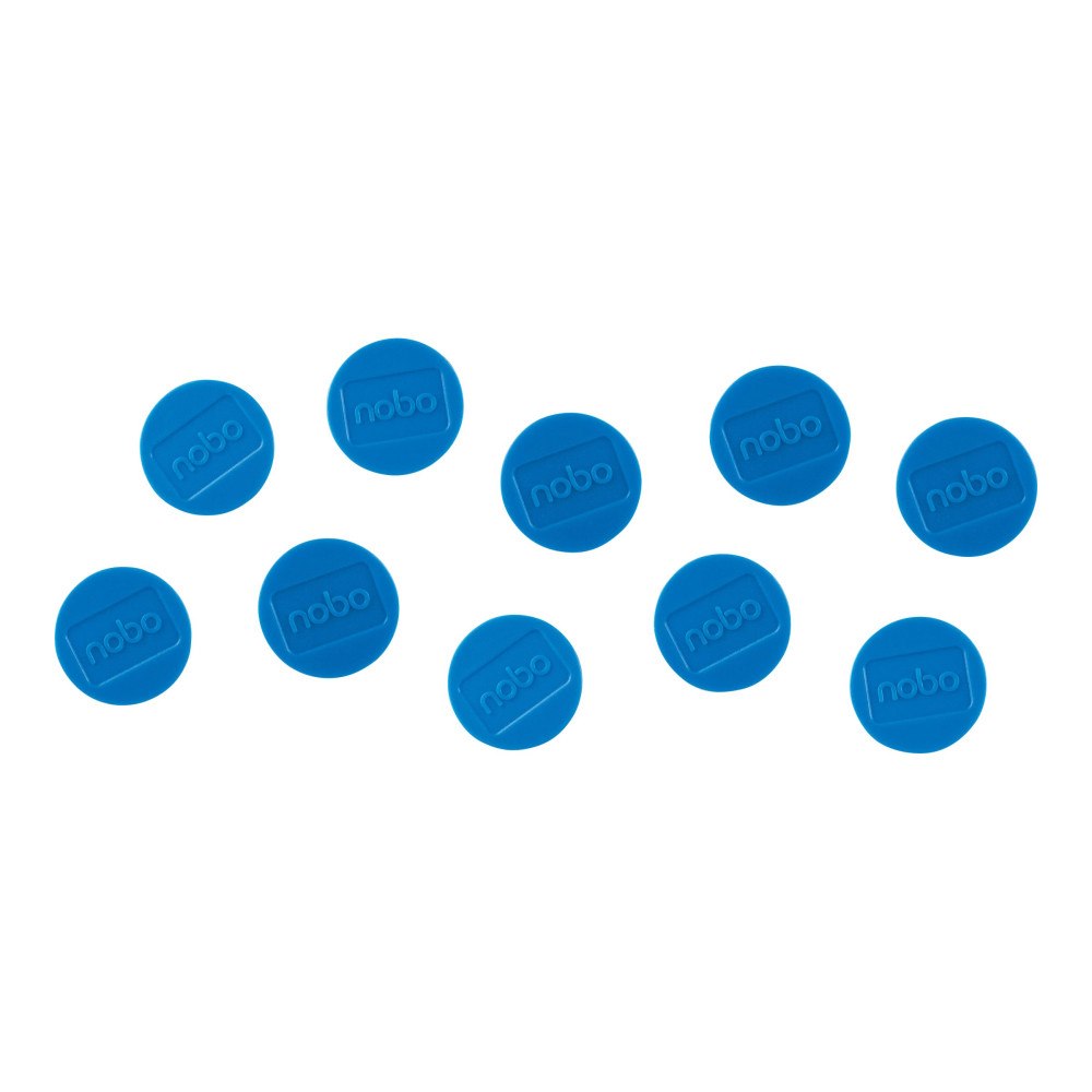 NOBO Nobo magnet - 3,8 cm diameter - blå (paket om 10)