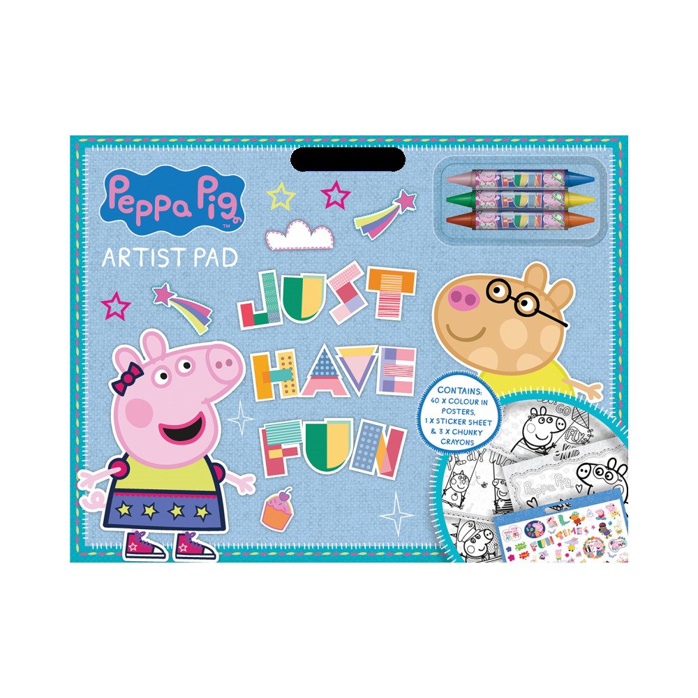 PEPPA PIG Peppa Pig Peppa Pig Artist pad with 3 crayons & sticker shee...