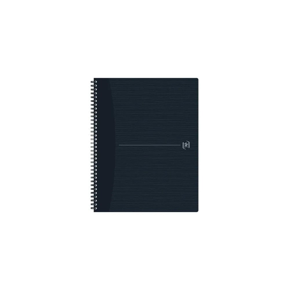 Oxford International OXFORD ORIGINS A4+ NOTESBOG MED DOBBELTSPIRAL LINJERET, SORT