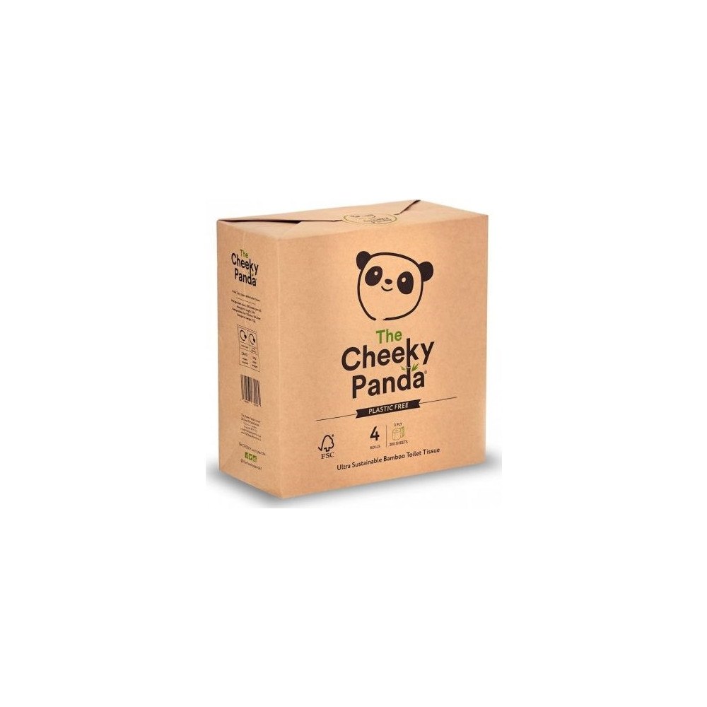 Cheeky Panda Cheeky Panda 3-lagers bambu toalettpapper 4 rullar i papper