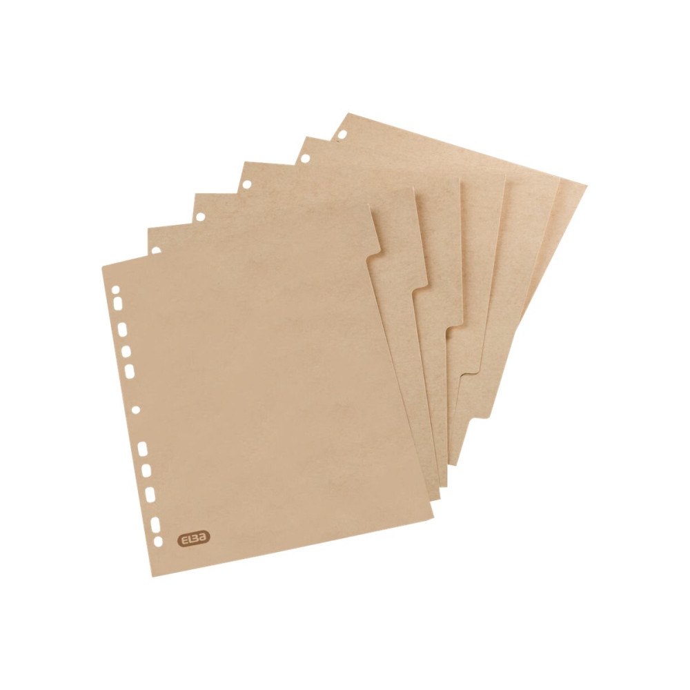 Hamelin ELBA Touareg - avdelare - 6 delar - för A4 - tabbad - naturligt trä