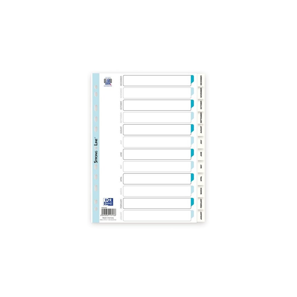 Elba Elba 400020562, Registerflikar med månadsindelning, Polyprop...