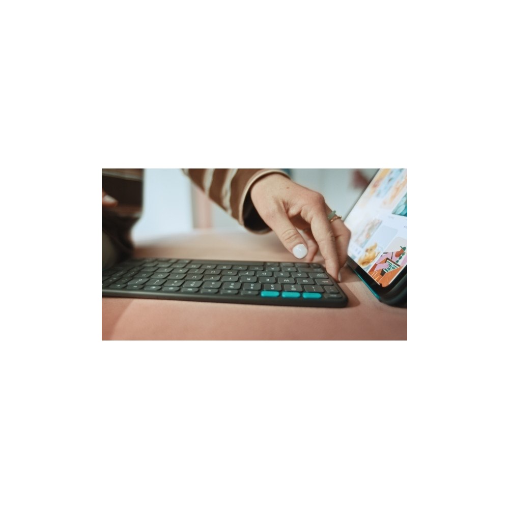 Logitech Logitech Flip Folio - tangentbord och foliefodral full size - QWERTY - nordiskt (danska/finska/norska/svenska) - grafit...
