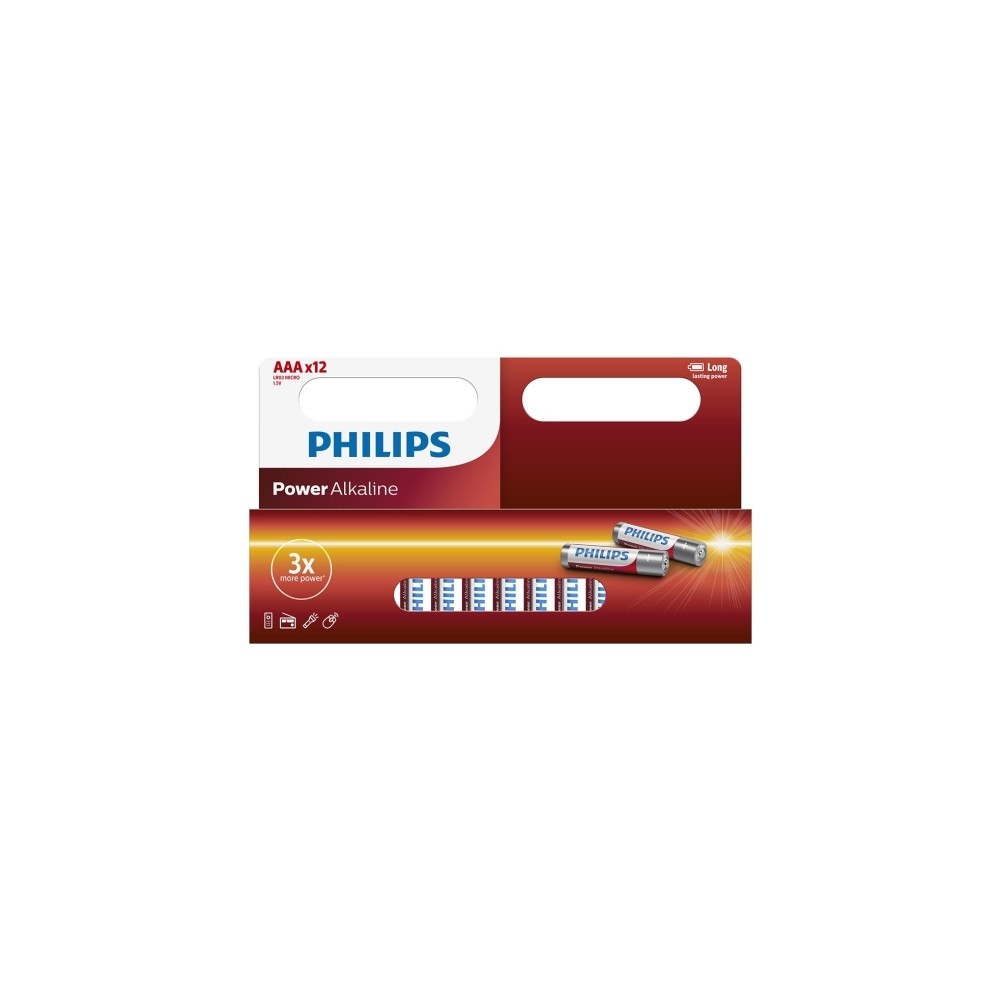 Philips Philips Power Life LR03P12W batteri - 12 x AAA - alkaliskt