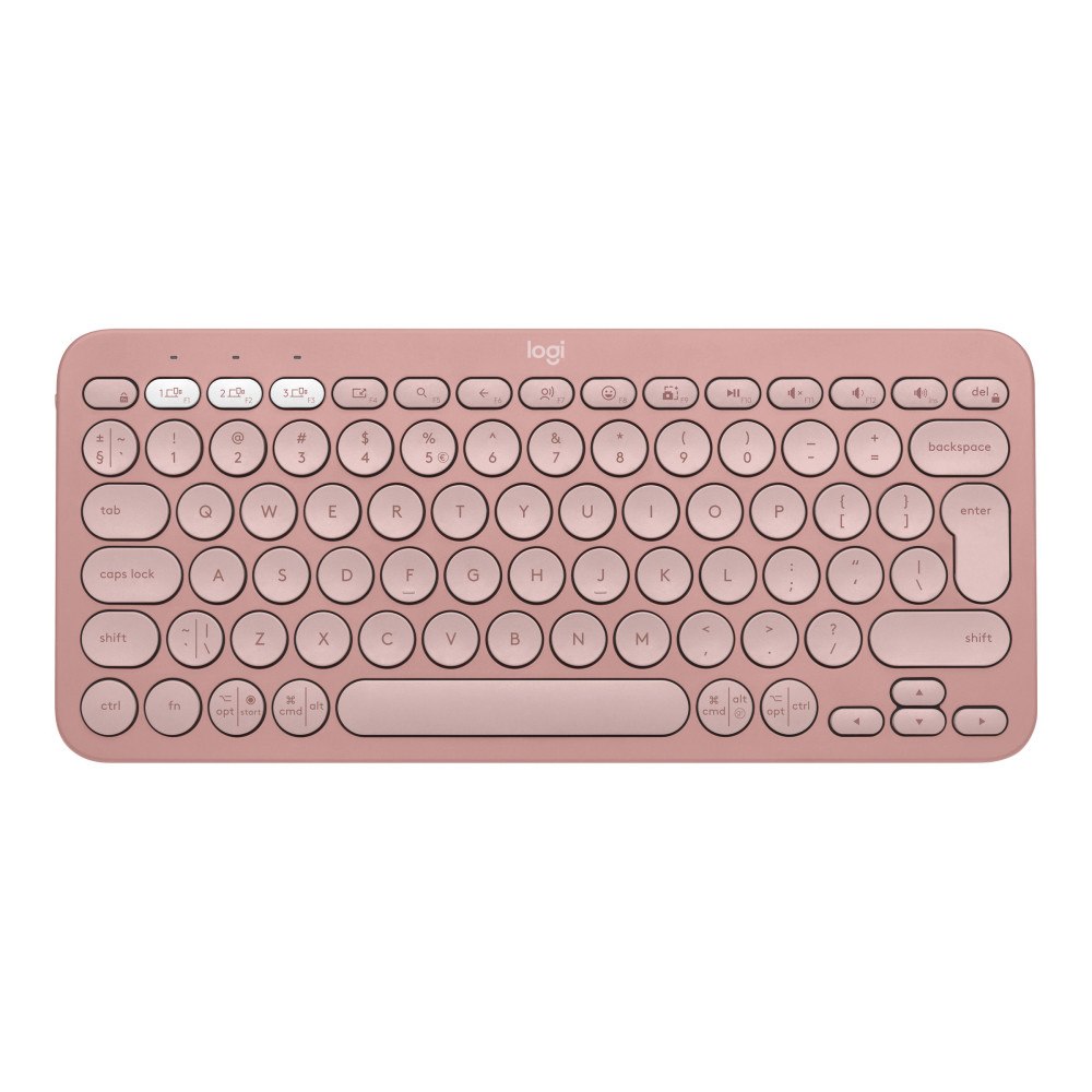 Logitech Logitech Pebble Keys 2 K380s - tangentbord - QWERTY - USA, internationellt - tonal rose Inmatningsenhet