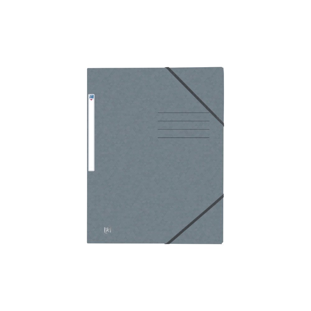 Hamelin Elastikmappe Oxford Top File+, 3-klap, A4, grå, pakke a 10 s...