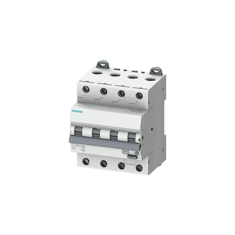 Siemens Kombiafbryder RCBO 6 kA 4P Type A 300mA C-Karatistik In: 25A...