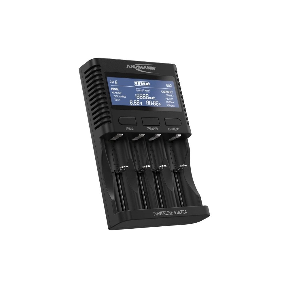 Ansmann Racing POWERLINE 4 ULTRA BATTERIOPLADER NIMH/LI-ION 1-4 AAA/AA/C/D...