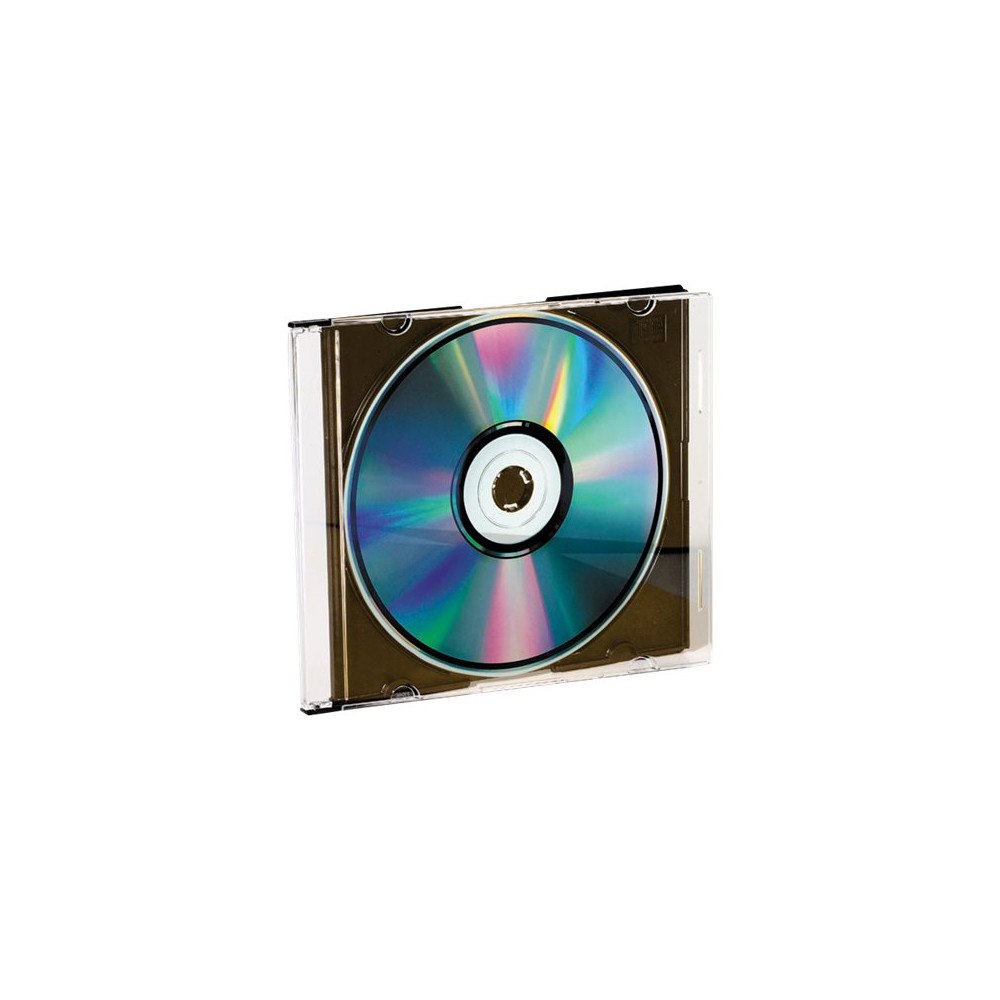 Vivanco Vivanco CD SLIM 25B - tunt genomskinligt lagringsfodral för CD/DVD