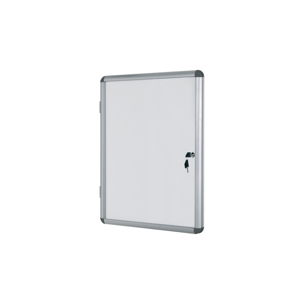 BI-SILQUE Opslagsskab glasskab Bi-Office med whiteboard til 9 x A4 ark