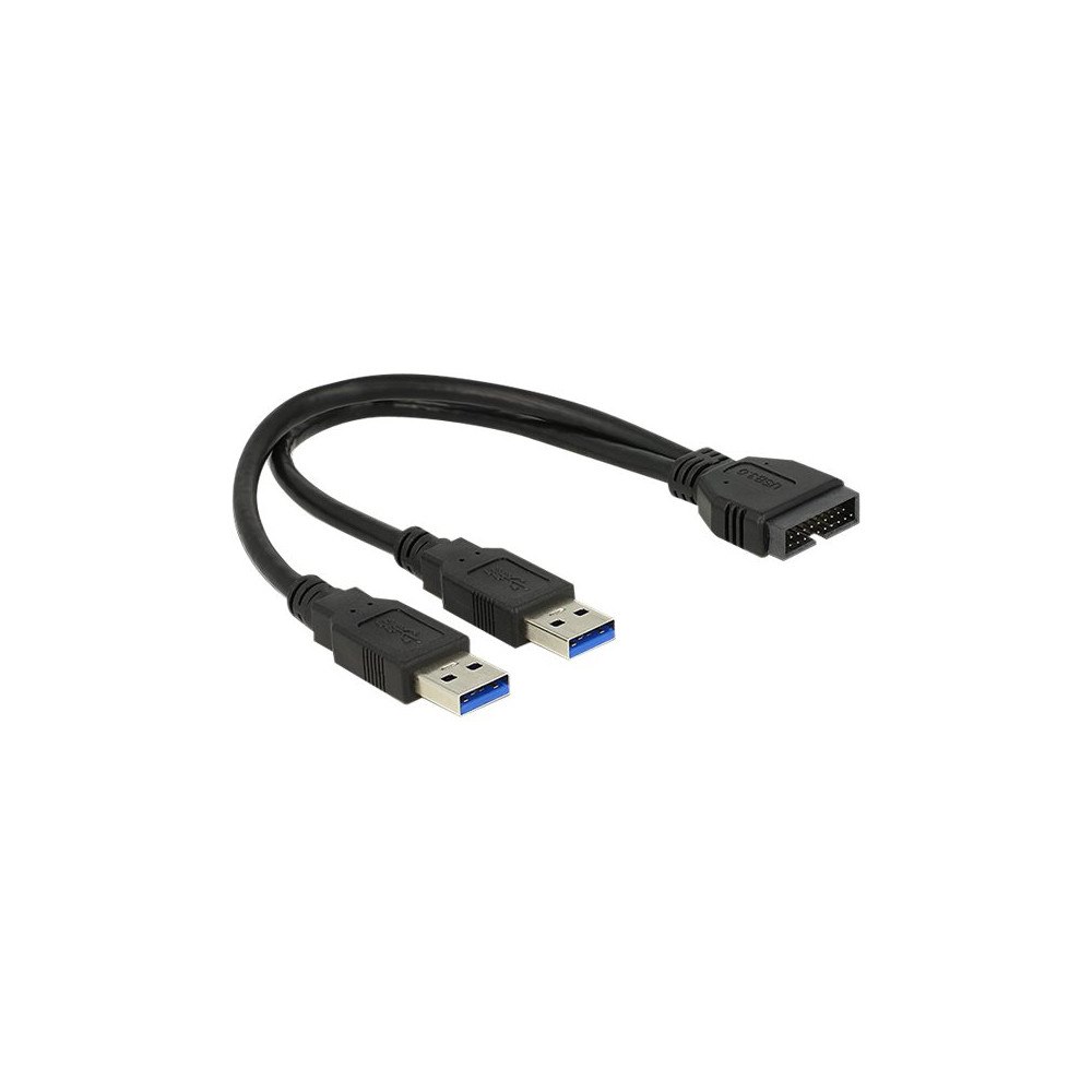 DeLOCK Delock - USB-intern till extern kabel - 19-stifts USB 3.0-kontakt till USB typ A - 25 cm
