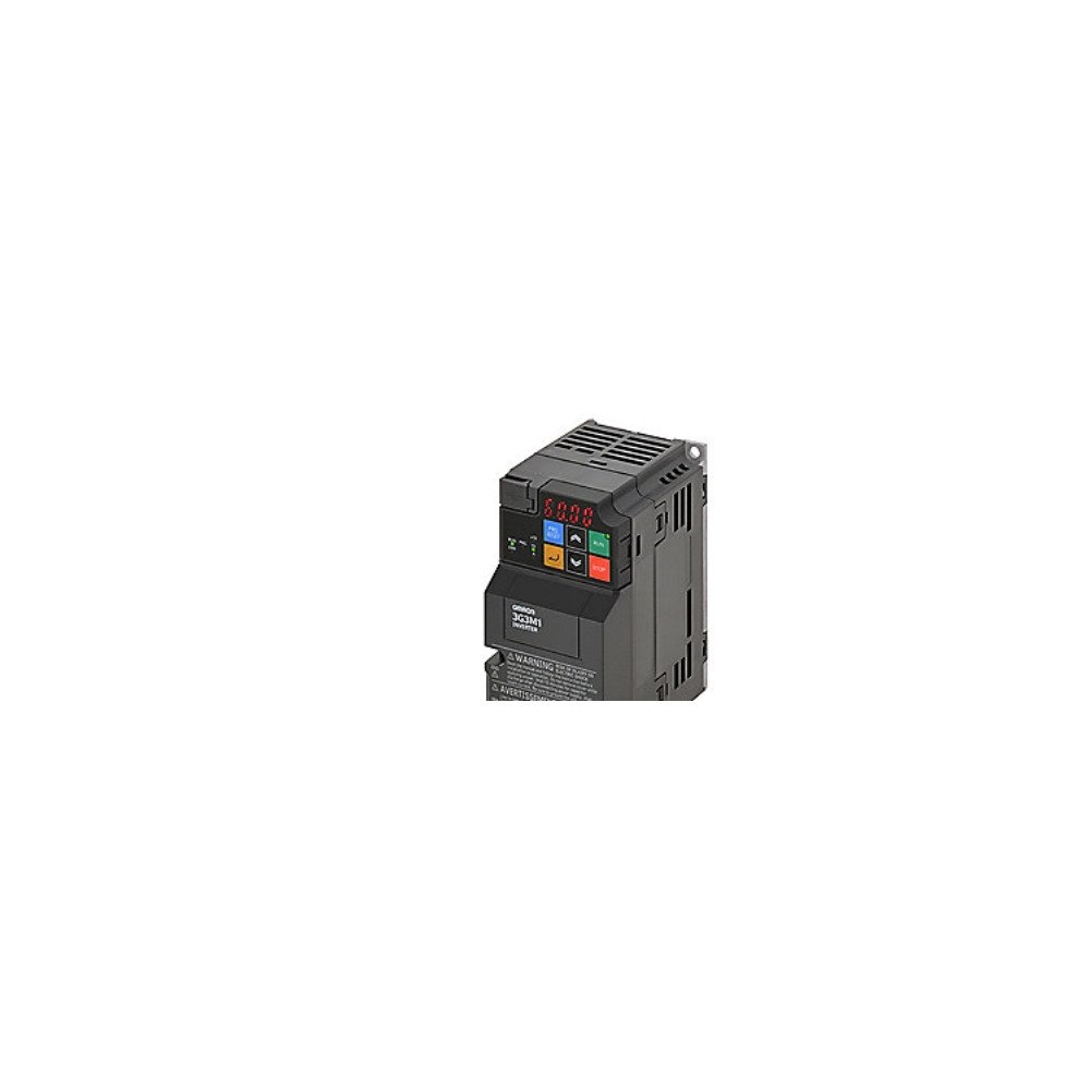 OMRON Frekvensomvandlare, 0,4/0,55 kW, 3,0/3,5A, 1 fas, 3G3M1-AB00...