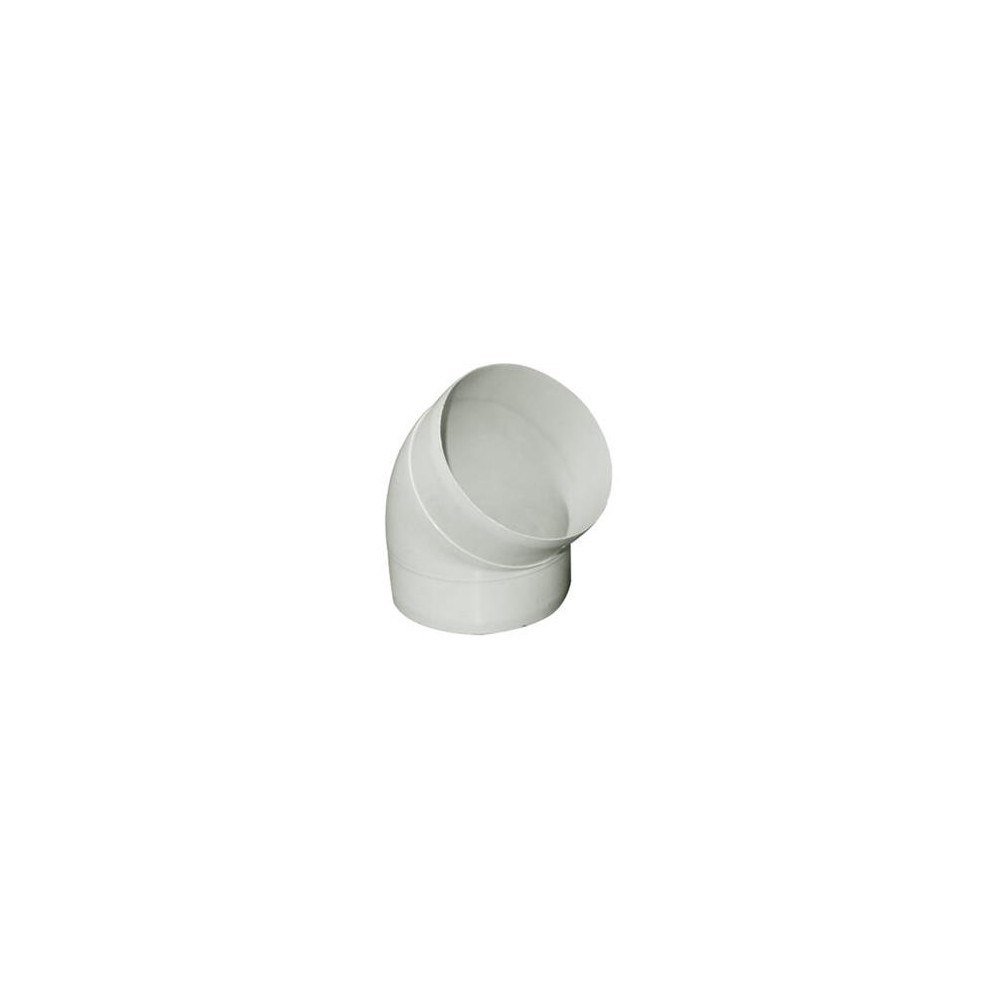 FRESH Fresh plastsystem 125, grå PVC, plastbøjning Ø125 mm, 45°. P...