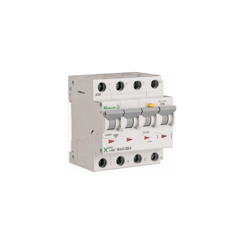 Eaton Corporation EATON Kombinationsbrytare, 3-polig + neutral, 25A, C-karaktä...