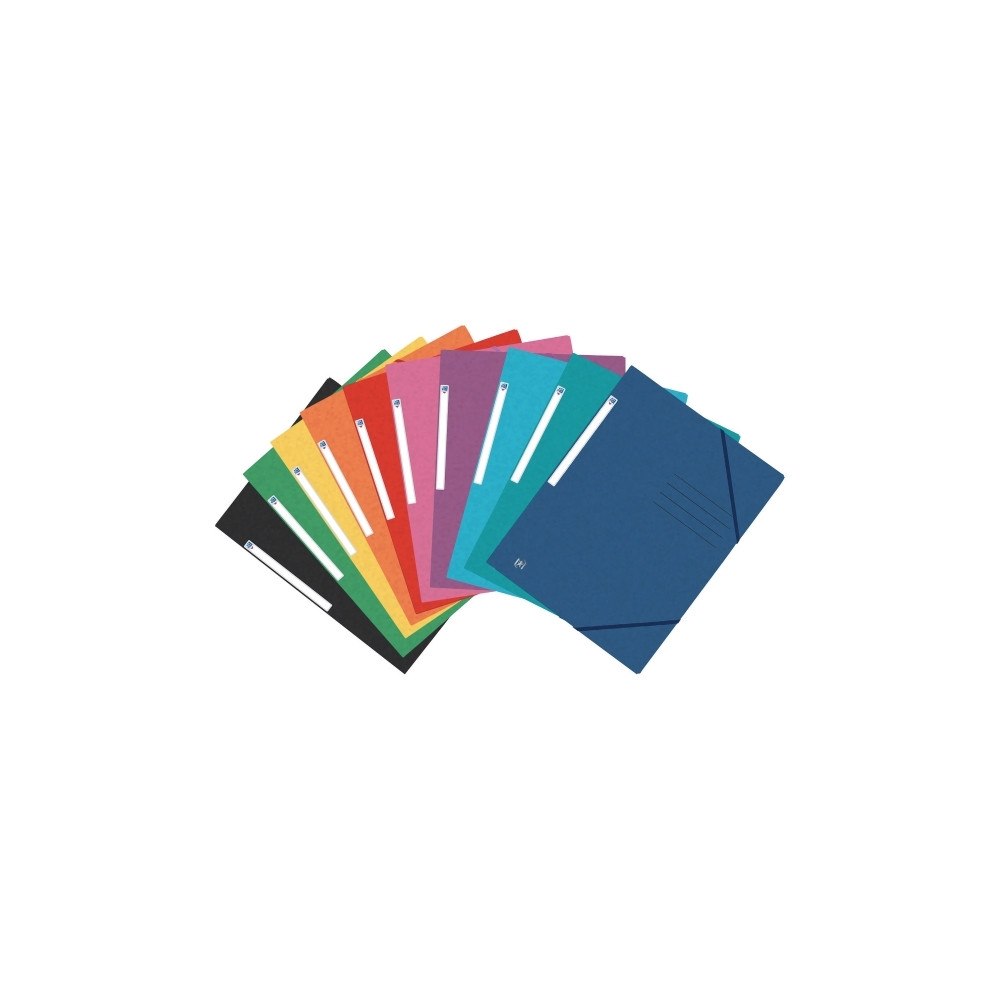 Hamelin Elastikmappe, Oxford Top File+, 3-klap, A4, ass. pastel, pak...