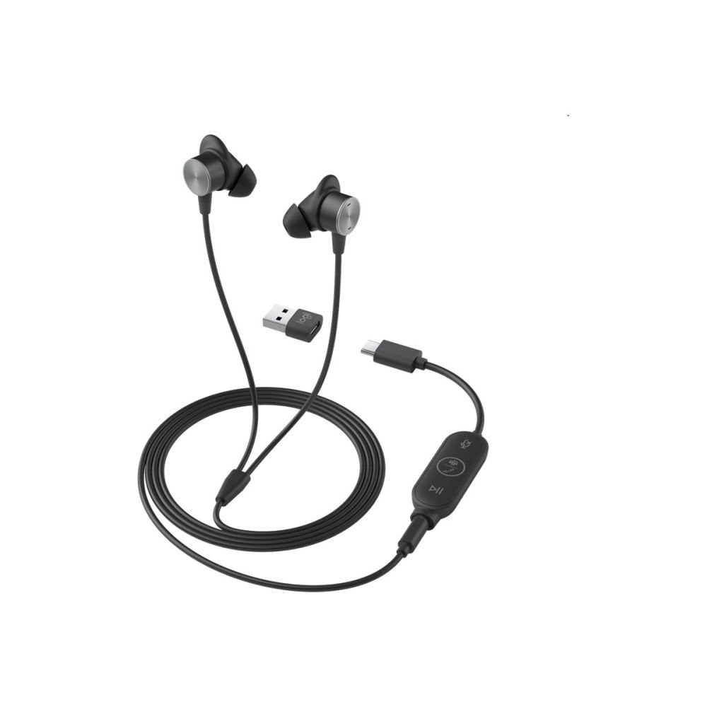 Logitech Logitech Zone Wired Earbuds - headset - 3,5 mm kontakt