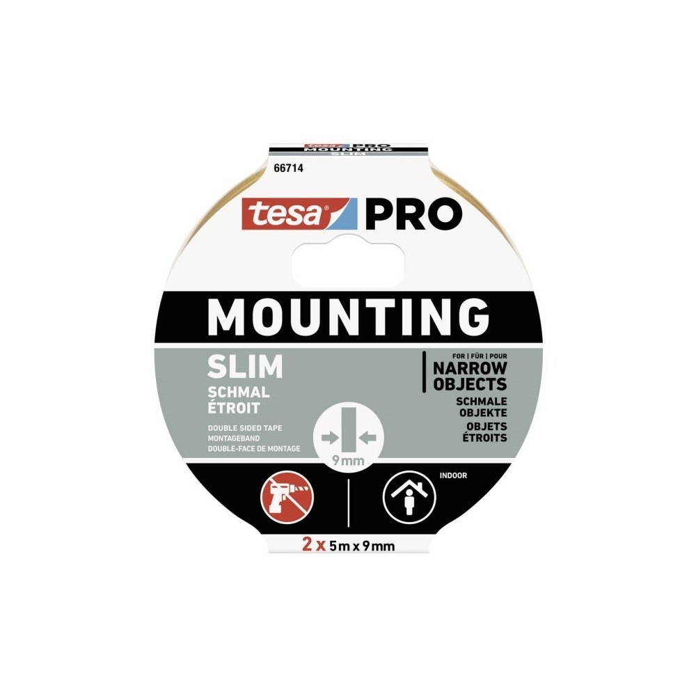 tesa tesa Mounting PRO Schmal 66714-00000-00 Monteringsbånd Hvid...