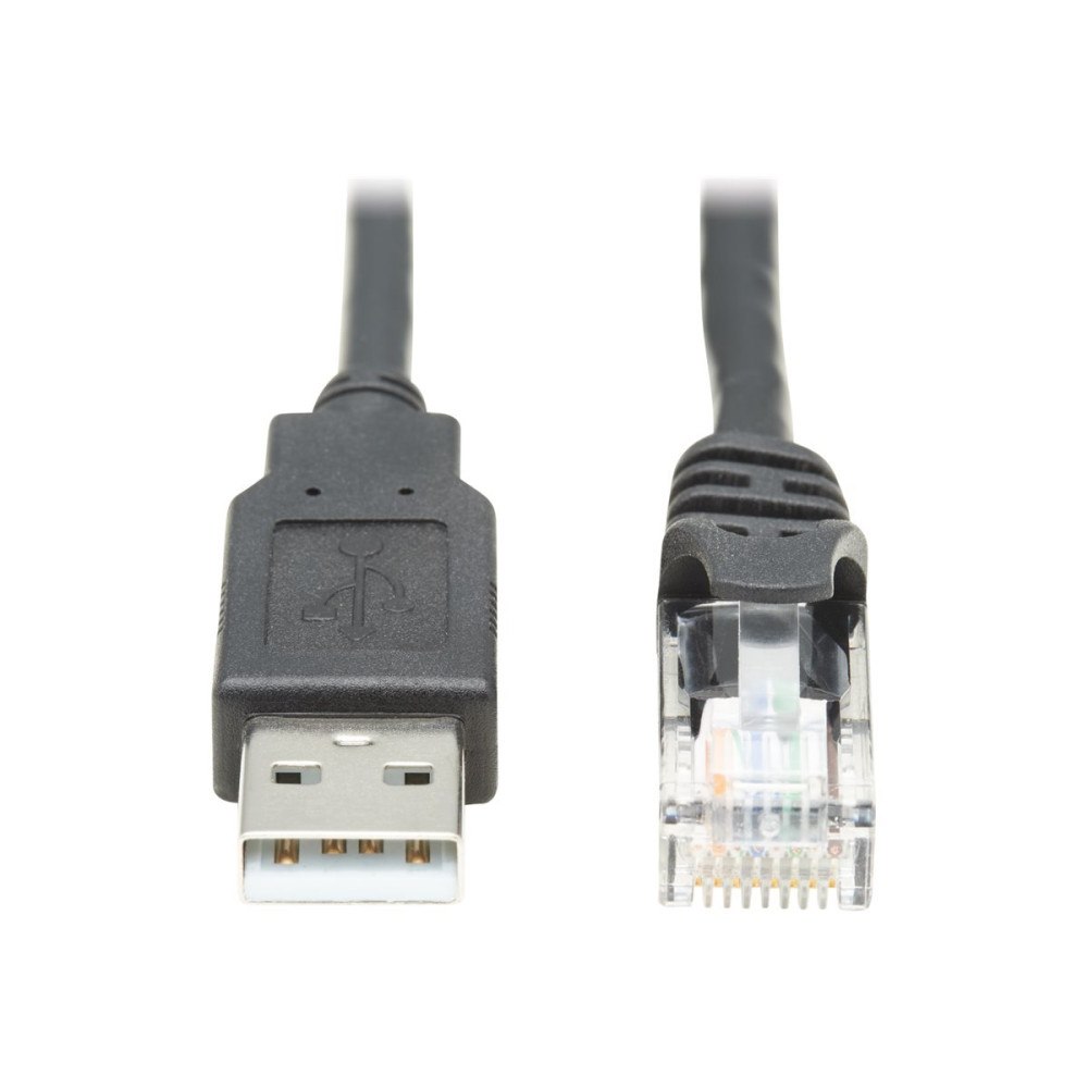 Eaton Corporation Eaton Tripp Lite Series USB Type-A to RJ45 Rollover Console Cable, M/M, Black - 10 ft. - seriell kabel - 3.05 m - svart