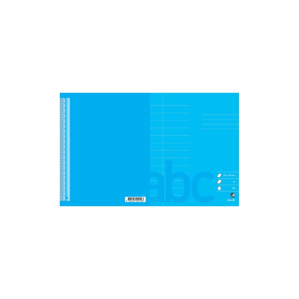 BANTEX Skrivbok bantex, 17 x 21 cm, 13 rader (14,5 mm), blå, 20 st.