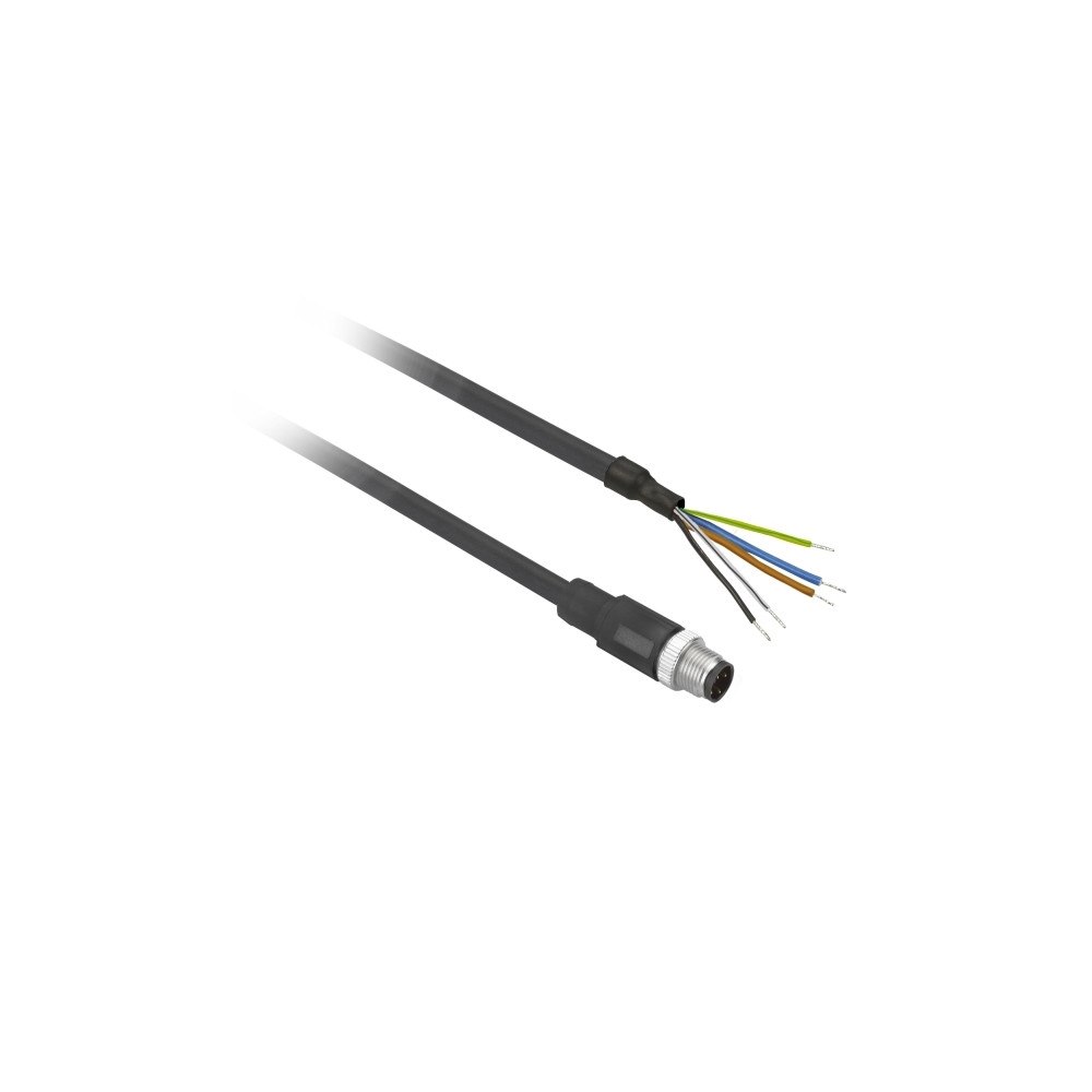 SCHNEIDER ELECTRIC Schneider Electric XZCP1541L2, 2 m, M12, Hanstik, Sort, Poly...