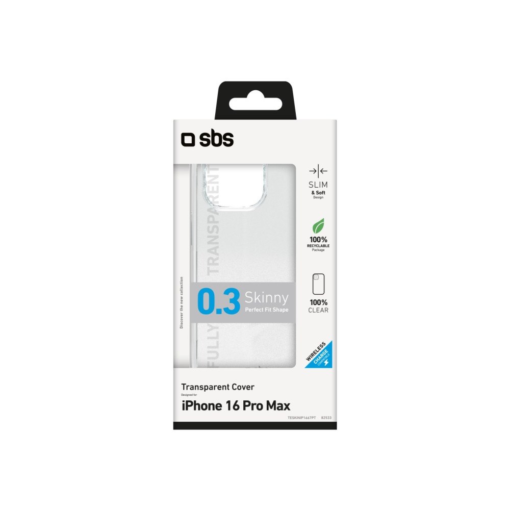 SBS SBS TESKINIP1667PT, Mobilskal, Apple, iPhone 16 Pro Max, 17,...