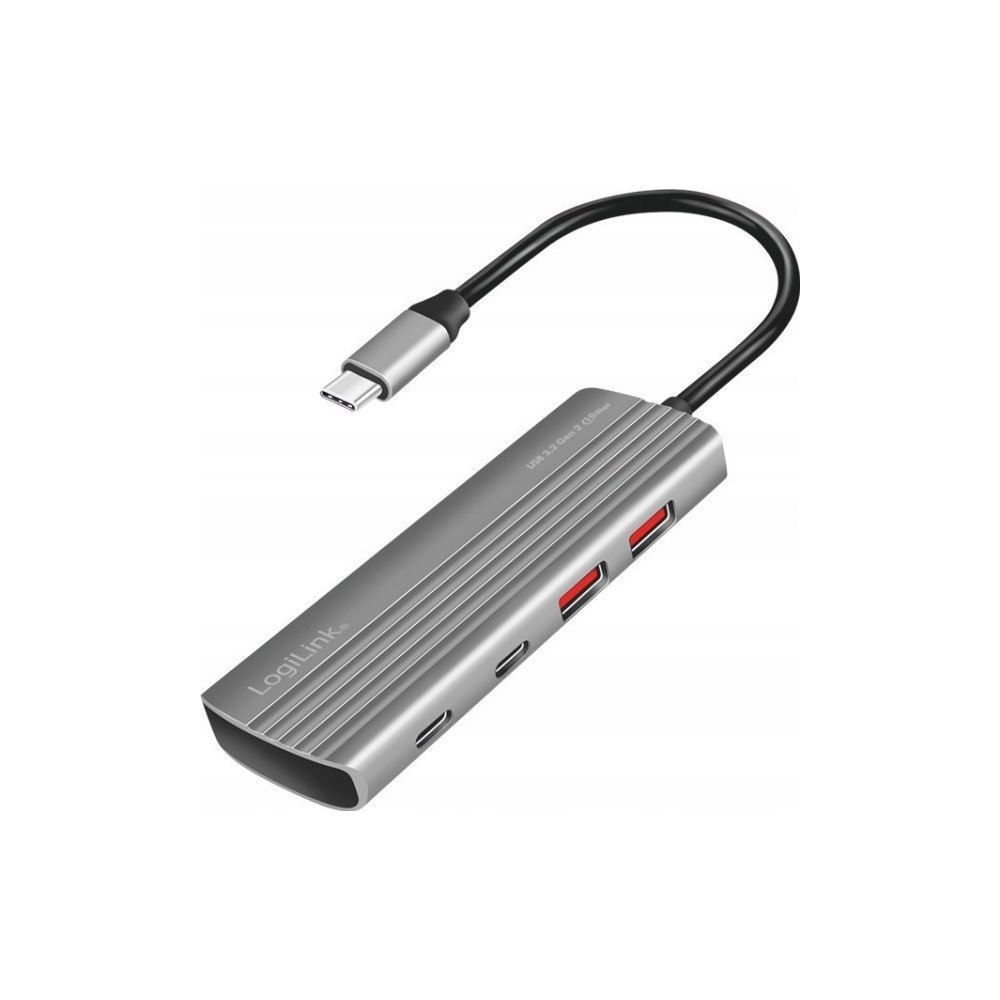 LogiLink LogiLink USB 3.2 Gen2 Hub, 4+1-port, 2x USB-A, 2x USB-C, PD...