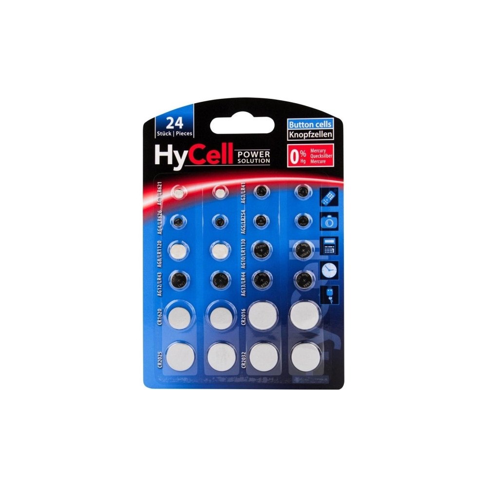 HyCell HyCell Knappcellssats, vardera 2x AG 1, AG 3, AG 4, AG 4, 5...