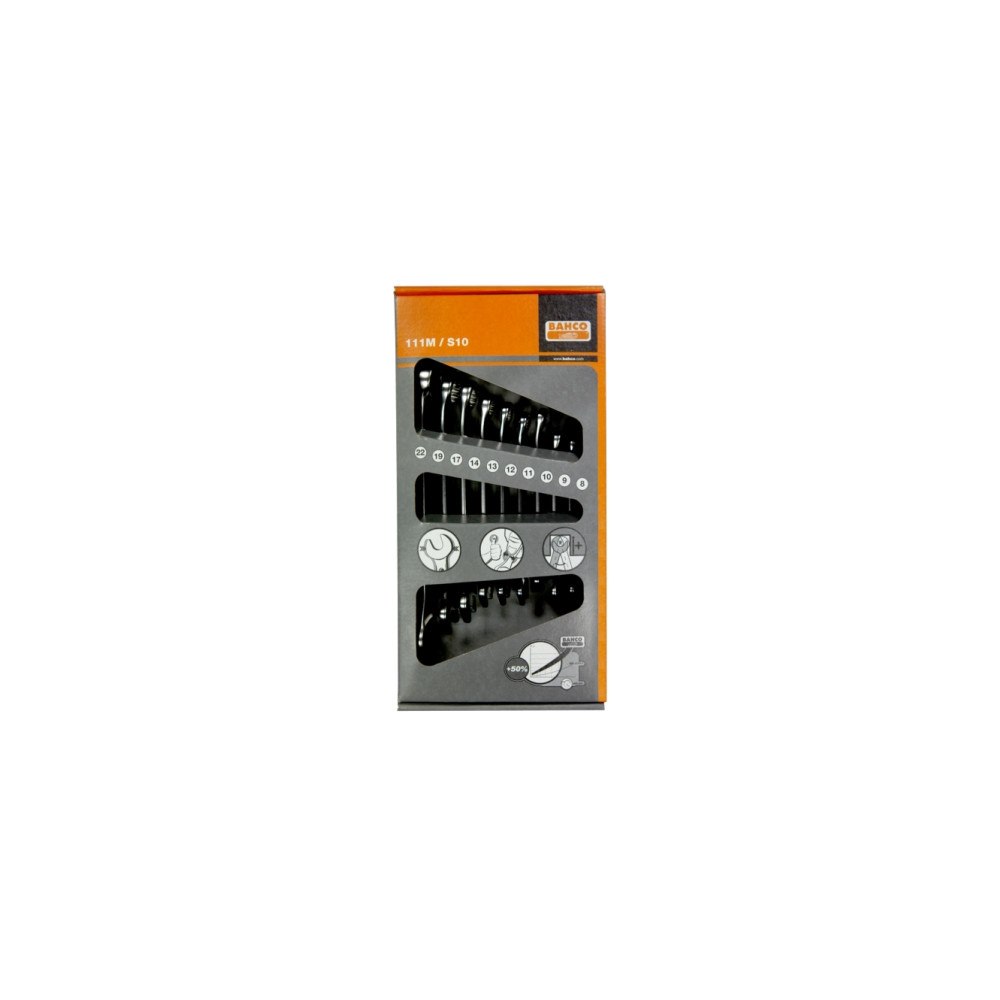 BAHCO Bahco 111M/S10, 8,9,10,11,12,13,14,17,19,22 mm, Krom, Kromle...