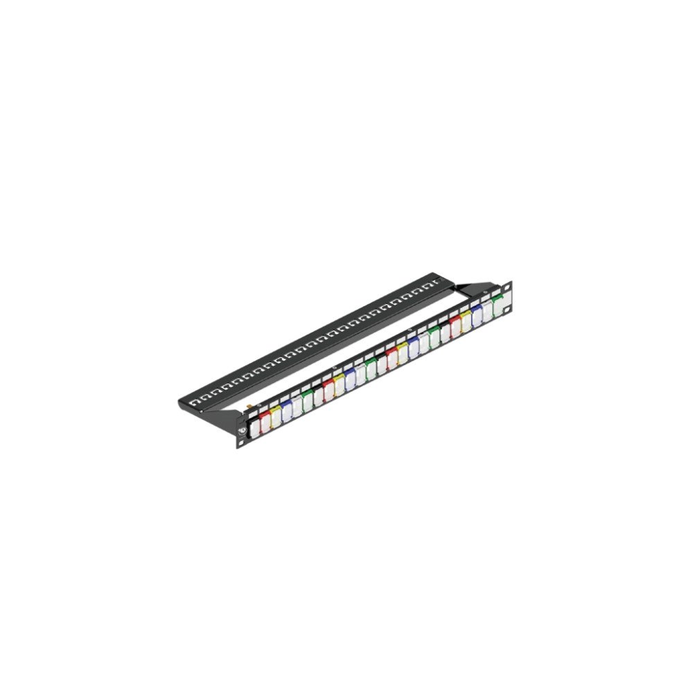 Leviton (Brand-Rex) Brand-Rex MMCPNLX24SIJ2DCI, Infogbar panel, Svart, 1U, 48,3...