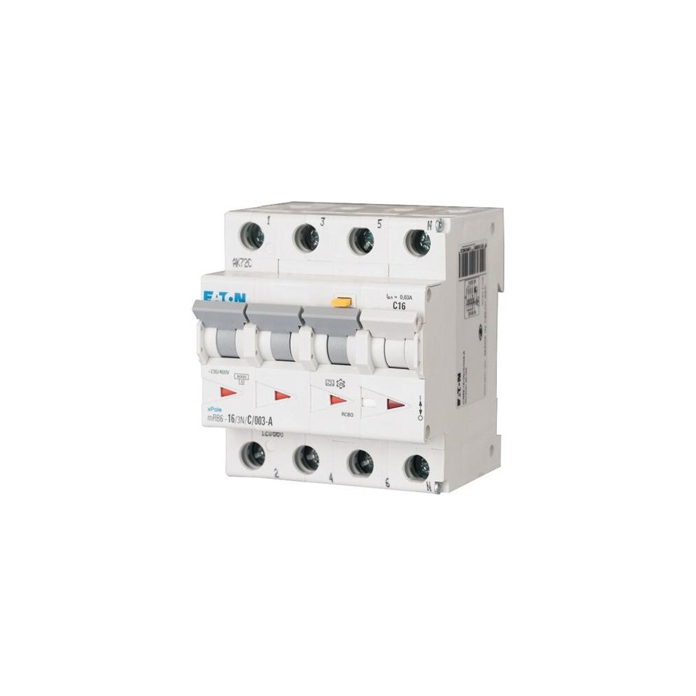 Eaton Corporation EATON Kombinationsbrytare, 3-polig + neutral, 25A, C-karaktä...