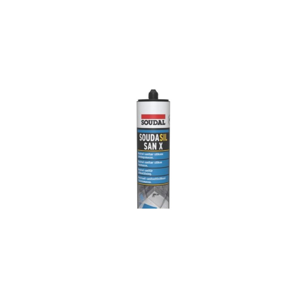SOUDAL Soudasil SANX sanitetssilikone fugemasse 300ml patron, trans...
