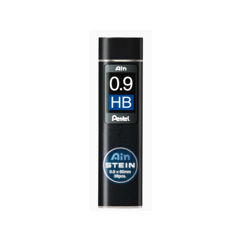 Pentel Stifter, Pentel Ain Stein High Polymer, HB, 0,9 mm, pakke a...