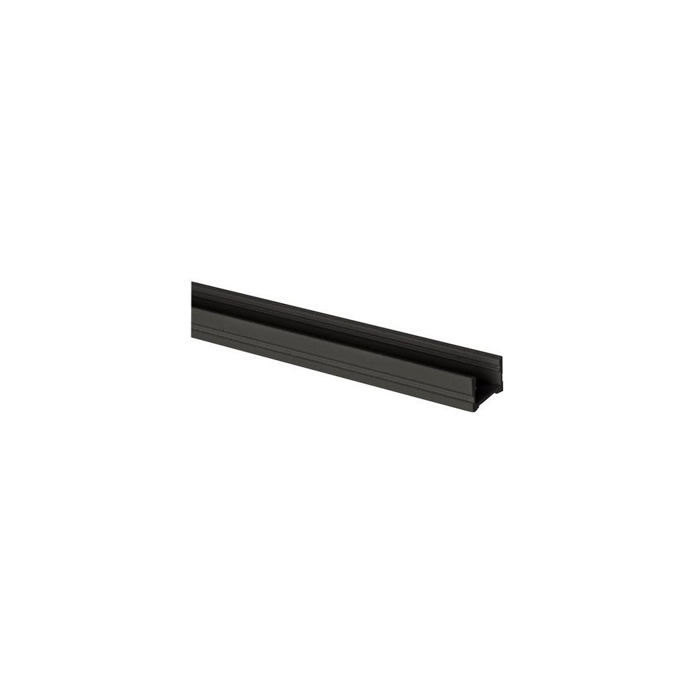 Solar Plus Aluminiumprofil Art low 2m svartlackerad låg U-profil för in...