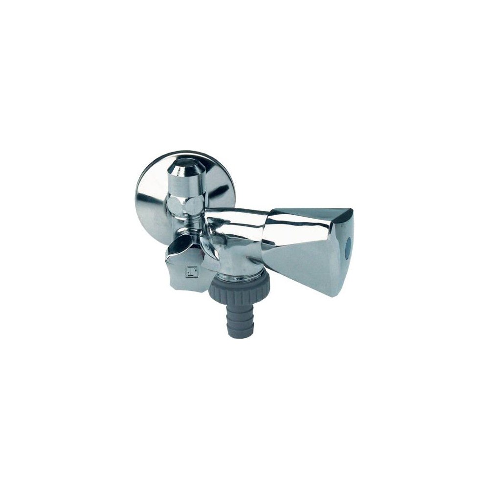 BROEN BROEN Dubbel stoppventil 1/2 "x10 mm med avloppsventil till...