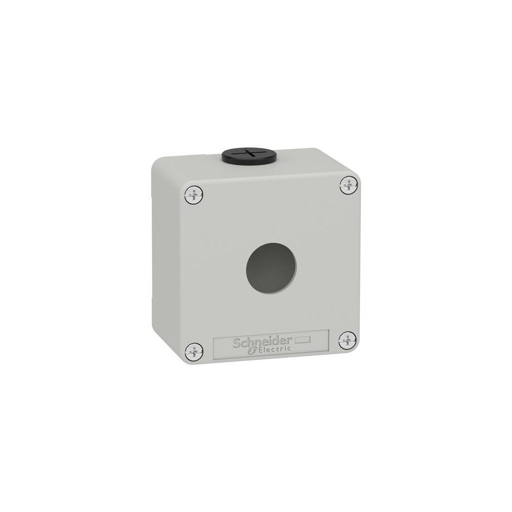 SCHNEIDER ELECTRIC Harmony tom tryckknappslåda i ljusgrå metall med 1 x Ø22 mm...