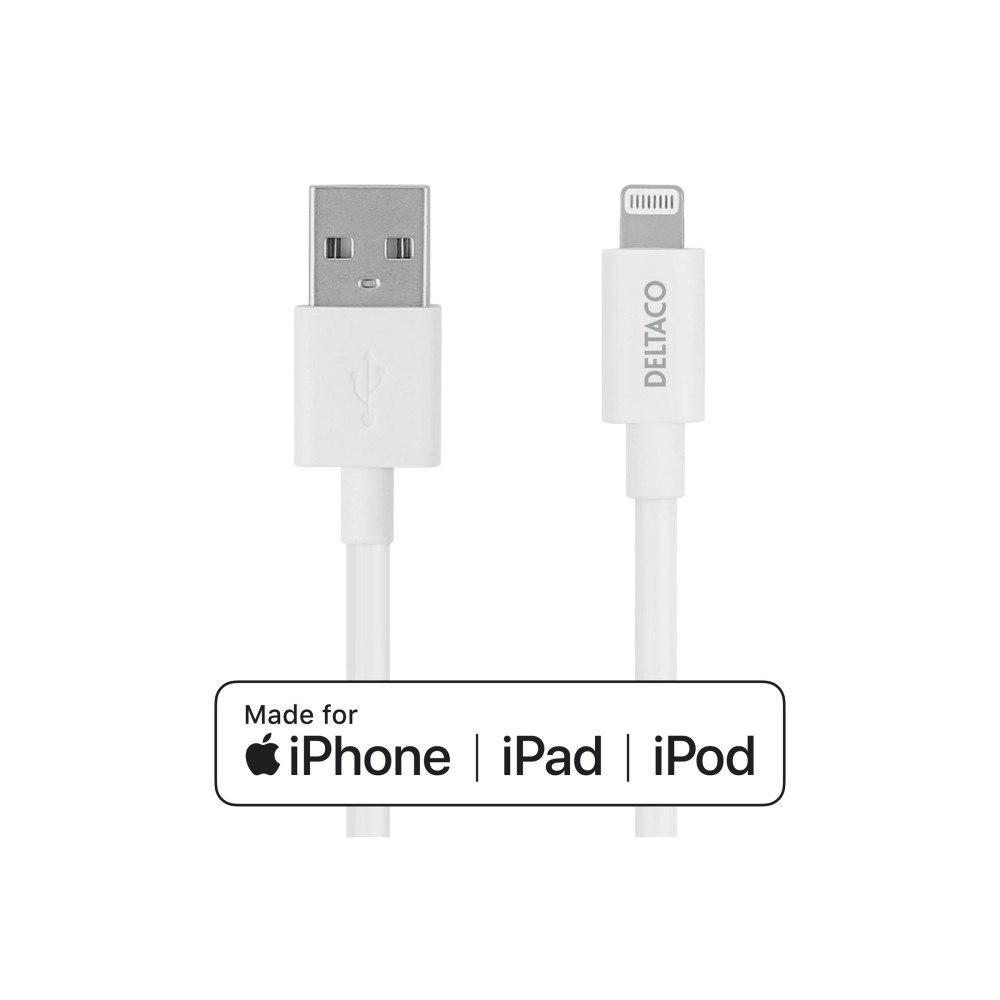 Deltaco DELTACO Lightning-kabel - 1 m